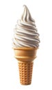 soft serve ice cream isolated on a white background. Royalty Free Stock Photo