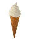 Soft serve ice cream on white background Royalty Free Stock Photo