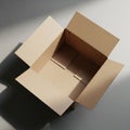 A soft shadow inside and beside the box highlighting its empty Royalty Free Stock Photo