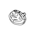 soft-shell clam isometric icon vector illustration Royalty Free Stock Photo