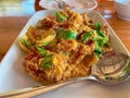 Soft-shell crab stir-fried with curry powder Royalty Free Stock Photo