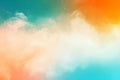 Soft Blurred Gradient of Orange Teal Blue and White with Wispy Cloudlike Textures Royalty Free Stock Photo