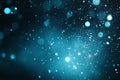 Soft Glowing Blue Teal and White Abstract Blurred Light Spots on Dark Gradient Background Royalty Free Stock Photo