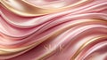 Soft Gradient Pink and Gold Silk Fabric Waves with Smooth Texture Abstract Background Royalty Free Stock Photo