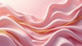 Soft Pink and Gold Silk Fabric Waves with Subtle Light Reflection Gradient Royalty Free Stock Photo
