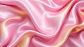 Soft Pink and Ivory Silk Fabric with Smooth Flowing Waves Abstract Texture CloseUp Royalty Free Stock Photo
