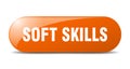 soft skills button. soft skills sign. key. push button.