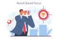 Soft skills concept. Business people or employee with result-based focus