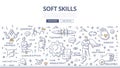 Soft Skills Doodle Concept Royalty Free Stock Photo
