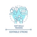 Soft skills training turquoise concept icon Royalty Free Stock Photo