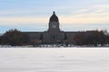 Soft sky Wascana Lake Saskatchewan Legislature Royalty Free Stock Photo