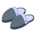 Soft slippers icon isometric vector. House bedroom