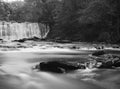 Soft slow moving creek below a dam