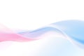 Soft and Smooth Colors Abstract Light Blue and Pink Flowing Waves on White Background Royalty Free Stock Photo