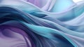 soft and smooth silk frabric in blue and purple color, wavy ribbon, feminine and fashion concept modern background, abstract