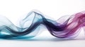 Soft and smooth silky frabric, wavy ribbon, colorful smoke, tranparent, modern style, on withe background, abstract backdrop.