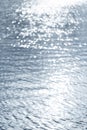 Soft and smooth water wave ripple with blurred bright abstract bokeh of sun light.