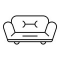 Soft sofa icon, outline style