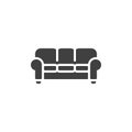 Soft sofa vector icon