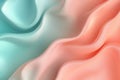 A soft, soothing background in pastel shades of coral and mint, featuring gentle curved shadows