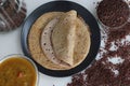 Soft spongy pancakes made of a fermented batter of poongar rice and lentils. Poongar rice soft dosa and sambar, Poongar rice