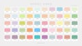 Soft Spring Palette. Fashion color trend vibes. Color palette forecast of the future shades. Vector template illustration EPS10