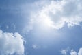 Soft sun blue skies Royalty Free Stock Photo