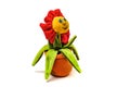 soft sunflower toy isolated on white background Royalty Free Stock Photo