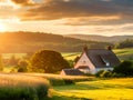 Soft Sunlight Bathing the Peaceful Landscape