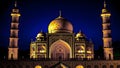 Inside the mausoleum of the Taj Mahal. Agra, India