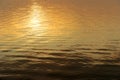Soft sunset water ripples Royalty Free Stock Photo