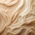 Soft And Swaying: Translucent Layers Of Beige Silk Material