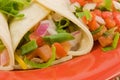 Soft taco closeup Royalty Free Stock Photo