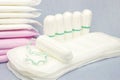 Soft tender protection for woman critical days, gynecological menstruation cycle. feminine hygiene products. Menstruation sanitary