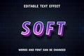 Soft text - editable text effect Royalty Free Stock Photo
