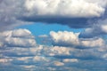 Texture and background of white and gray clouds floating across the sky Royalty Free Stock Photo