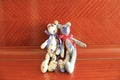 Tilda toys: two bears Royalty Free Stock Photo
