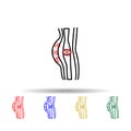 Soft-tissue injuries , pain multi color icon. Simple thin line, outline vector of plastic, surgery, epilation icons for ui and ux Royalty Free Stock Photo