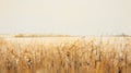 Soft Tonal Shifts: A Naturalistic Painting Of A Wheat Field