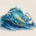 Soft Toned Watercolor Wave Texture Royalty Free Stock Photo