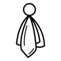 Soft towel icon, outline style