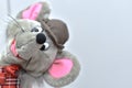 soft toy cheerful gray rat