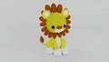 Soft toy lion cub cartoon style cheerful beautiful