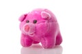 Soft toy pig on isolated on white background Royalty Free Stock Photo