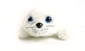 soft toy seal baby isolated on white background      . Royalty Free Stock Photo