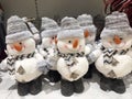 Soft toys snowmen Royalty Free Stock Photo