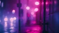 Soft twilight hues of dreamy violet and luscious indigo blend and clash in a defocused background evoking a sense of
