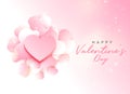 Soft valentine`s day pink background design