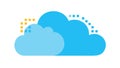 Fluffy Cloud Icon: Weather Element, Digital Design, Serene Skies, vector design Generative AI Royalty Free Stock Photo