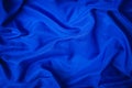 Soft velvet piece of blue fabric